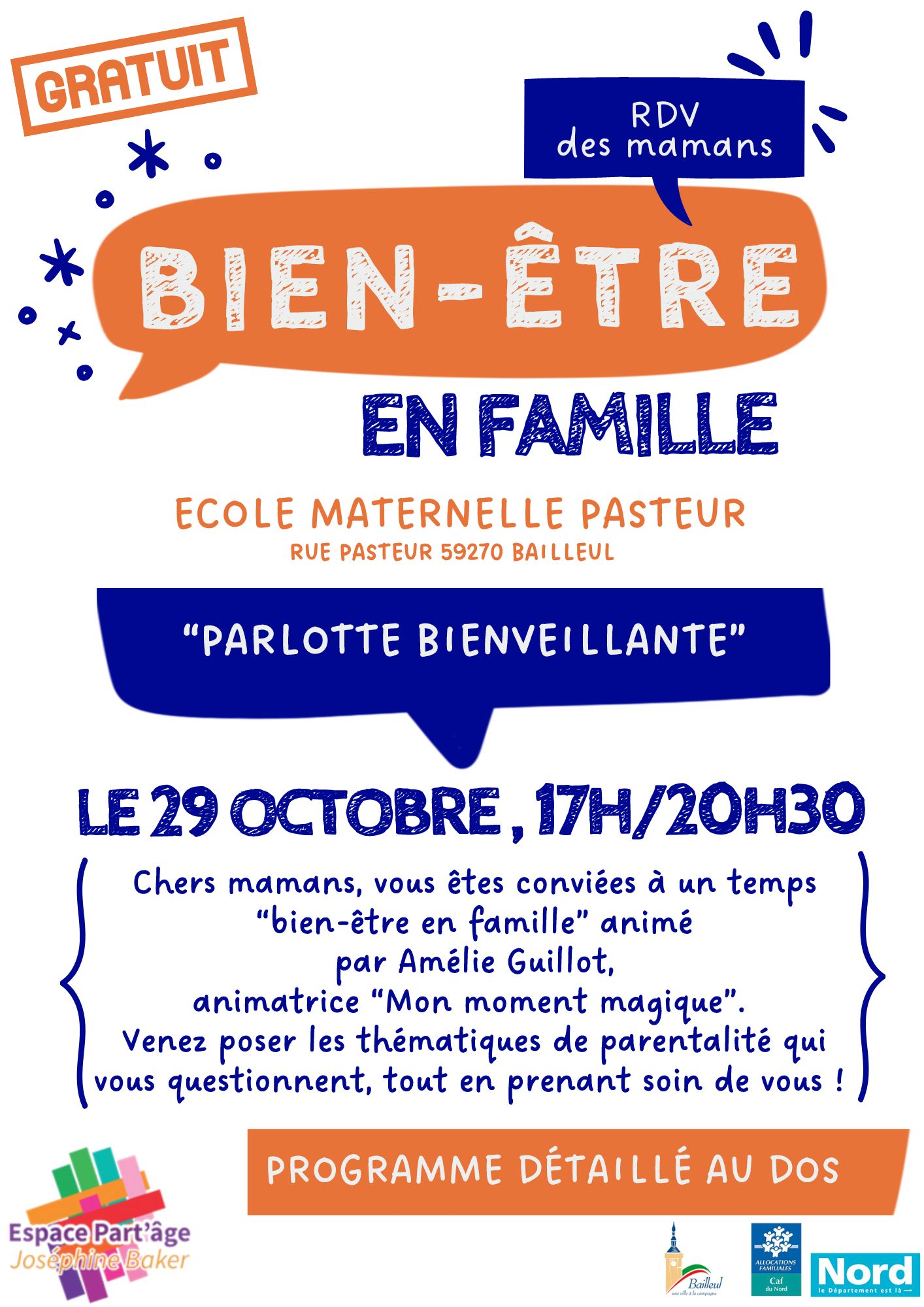 Le rdv des mamans : bien-être en famille Le 29 oct 2024